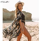 Новинка 2022, накидки, летняя женская пляжная одежда, белое хлопковое платье-туника, бикини, банное саронг, юбка с запахом, купальник, накидка, Ashgaily