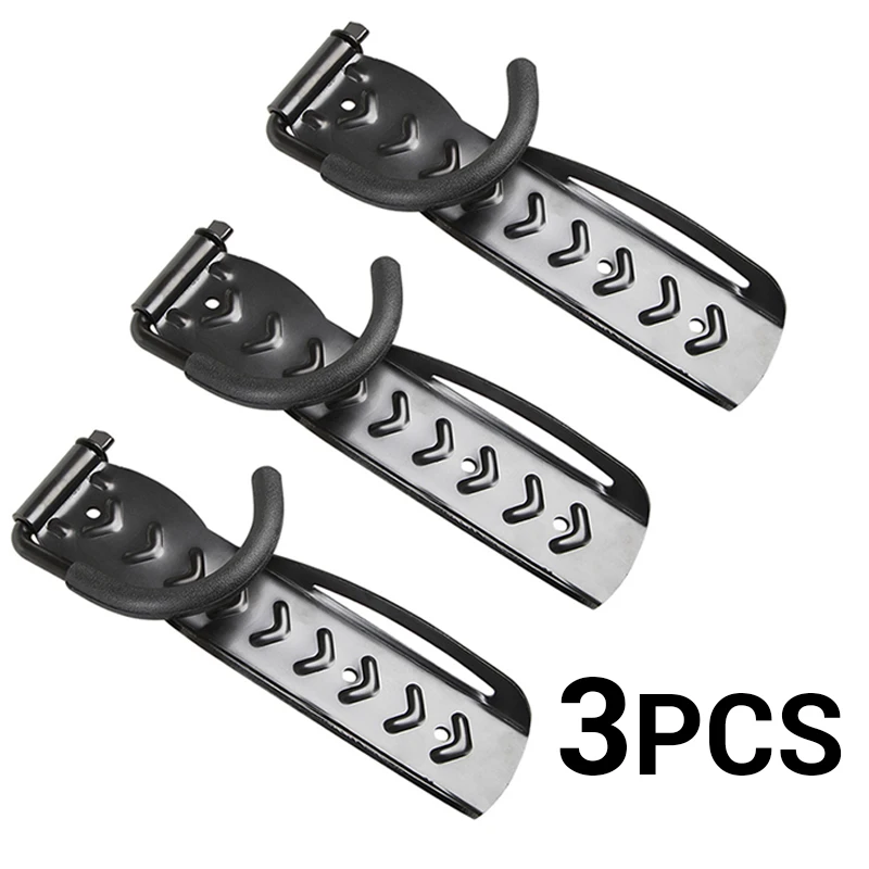 3 pcs Rotatable hook Велосипедная стальная настенная подставка-держатель для велосипеда, велосипедная Вешалка с крюком, 30 кг, велосипедная настенная стойка, стойки, настенные стояночные стойки - Цвет: 3 pcs Rotatable hook