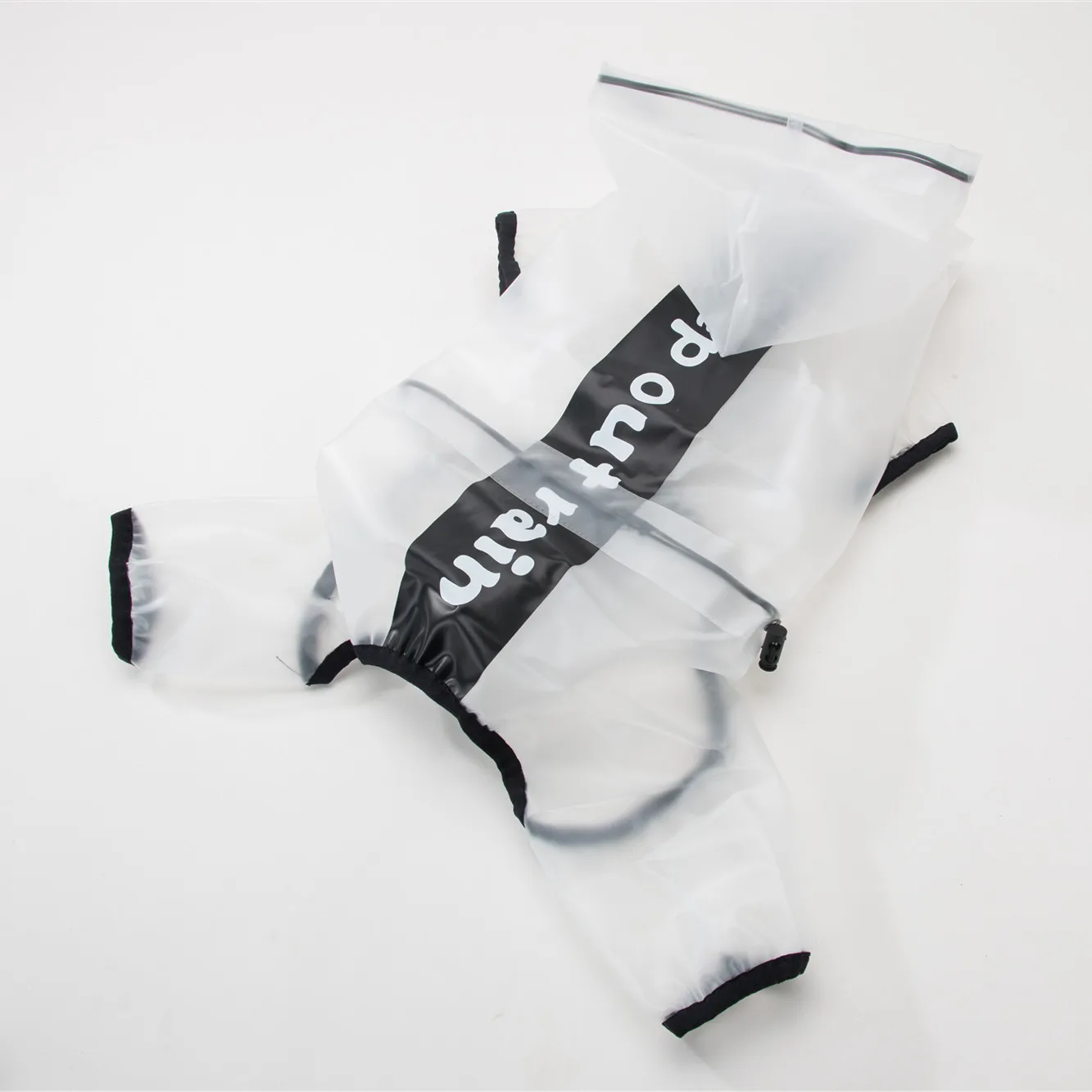 Дождевик для собак с капюшоном непромокаемый костюм полупрозрачный дождевик