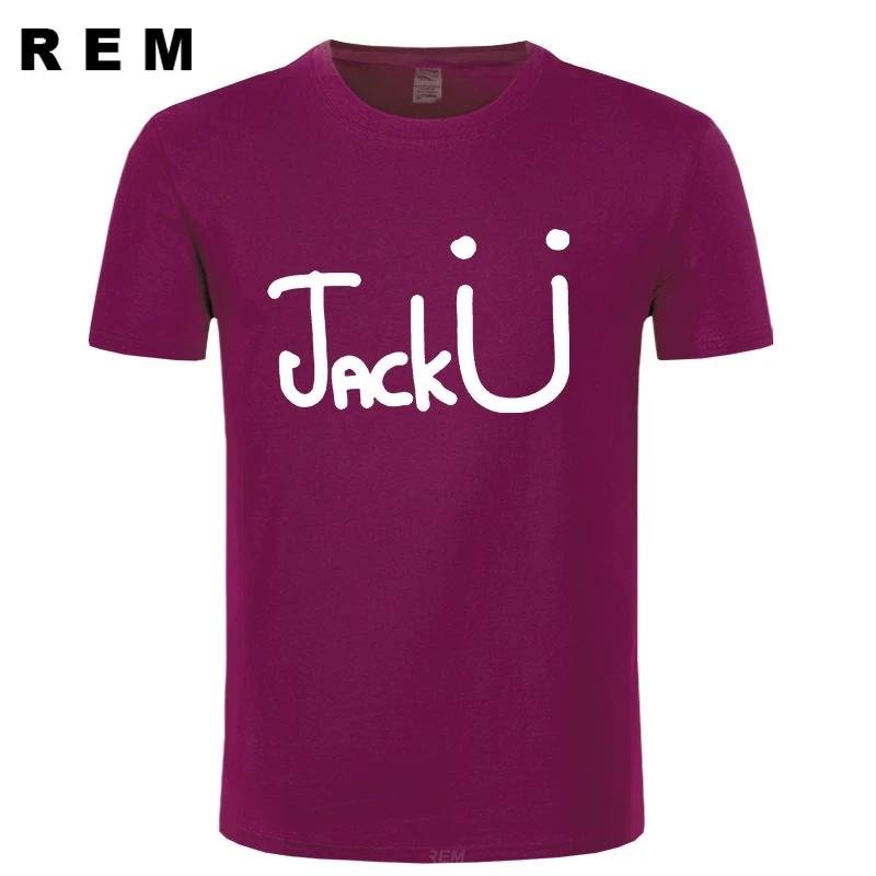 Jack U T Shirt Men New Summer Fashion shirts Diplo Hipster Short Sleeve Cotton Hip Hop T-shirts | Мужская одежда