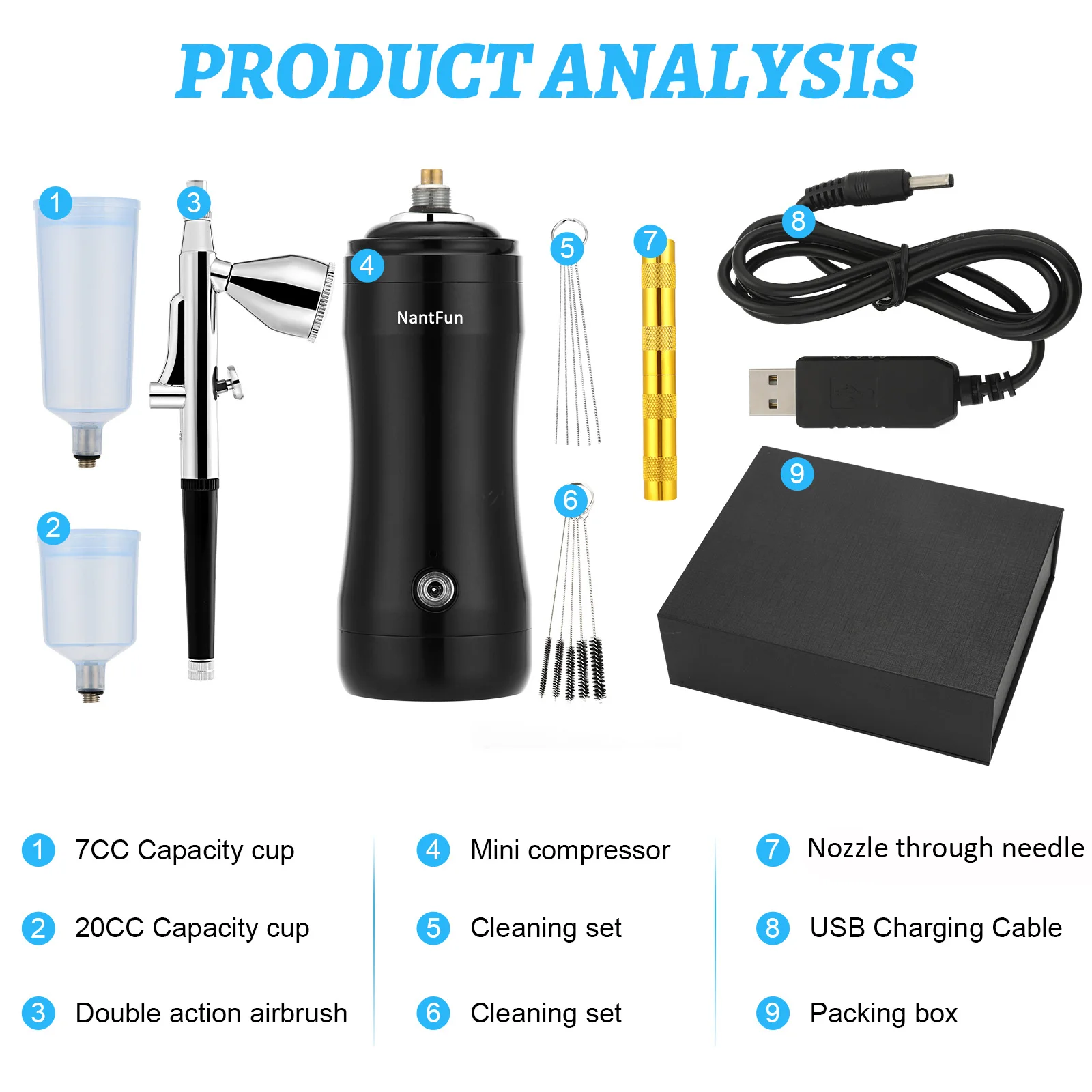 

Multi-Purpose Cordless Mini Airbrush Set Spray Pump Gen Pen Air Compressor Kit Portable Air Brush Set Art Painting Spray Model