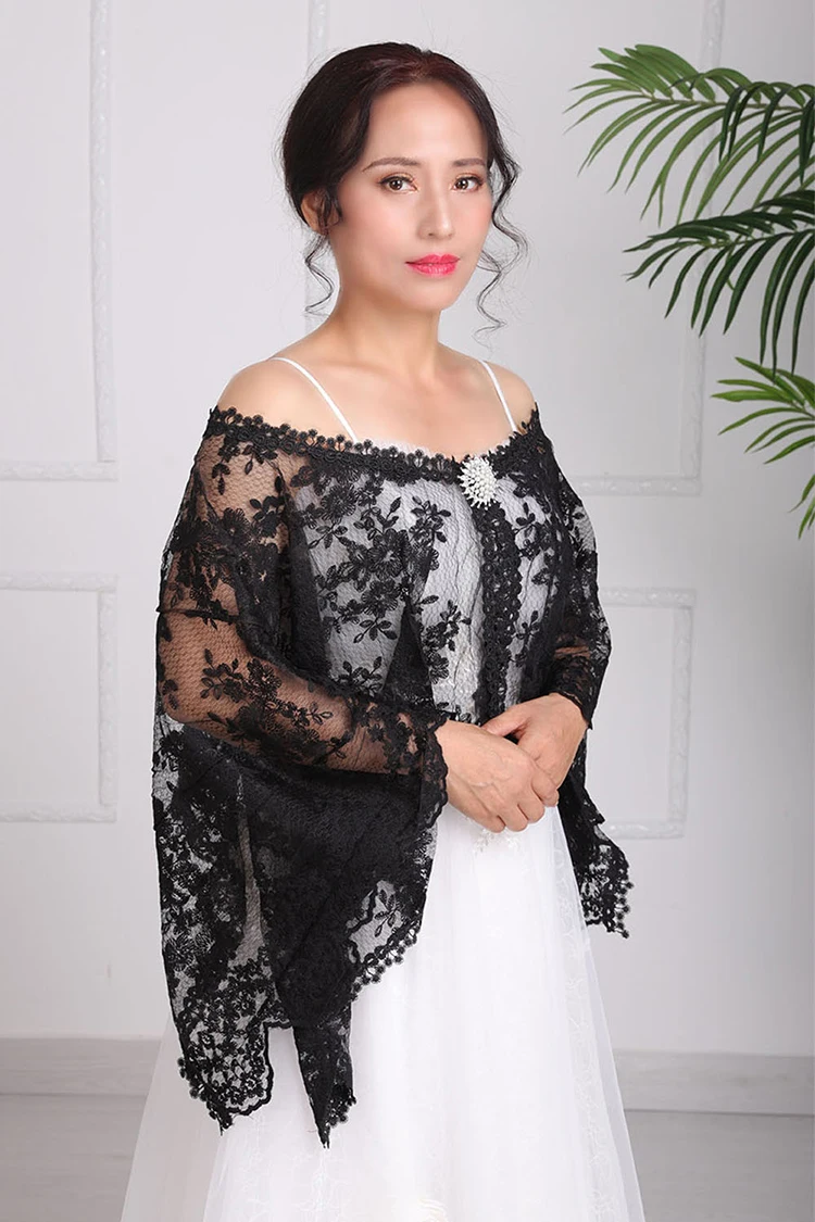 Винтажное свадебное болеро черный с открытыми плечами сексуальный плащ вечернее