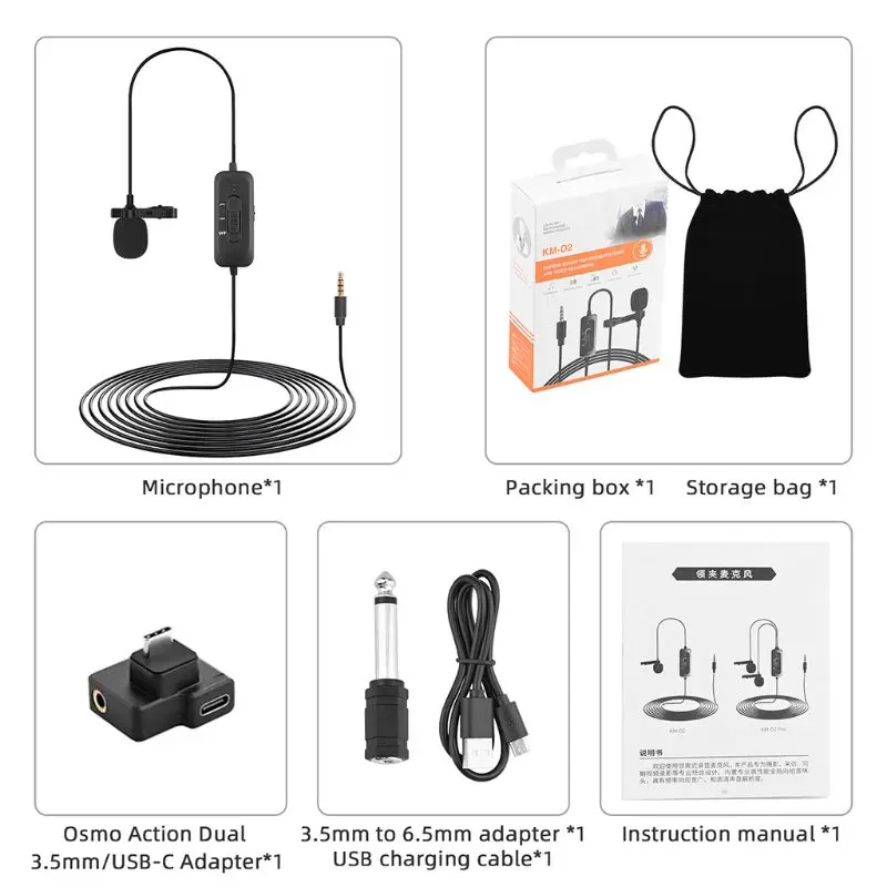 

3.5mm AUX Video Record Omnidirectional Microphone for Phone Vlog Mic girls love