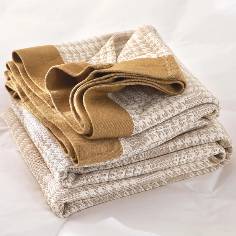 

Casual bamboo cotton sofa cover blanket towel by cool thousands of birds grid gauze summer cool blanket summer double