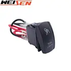 T 5 Pin 20A 12V Rock Lights Rocker Switch On-Off LED светло-голубой универсальный для UTV Polaris RZR Boat Yamaha Viking Can-AM Maverick