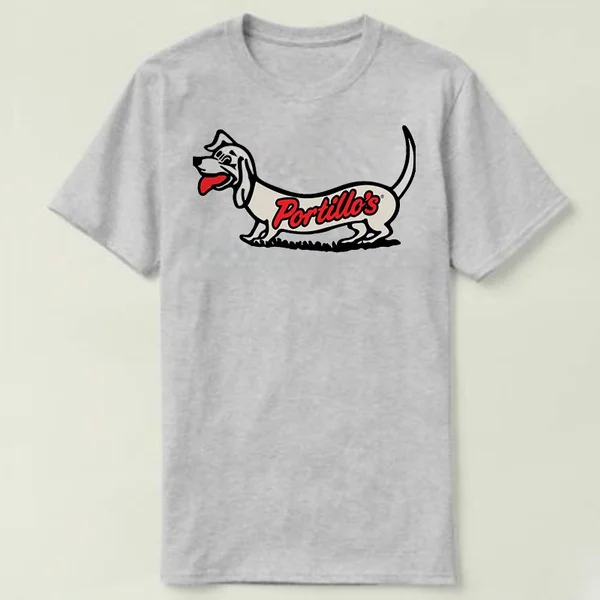 

Portillo's Hot Dog T-Shirt Short Sleeve Cotton T-shirt Women Men