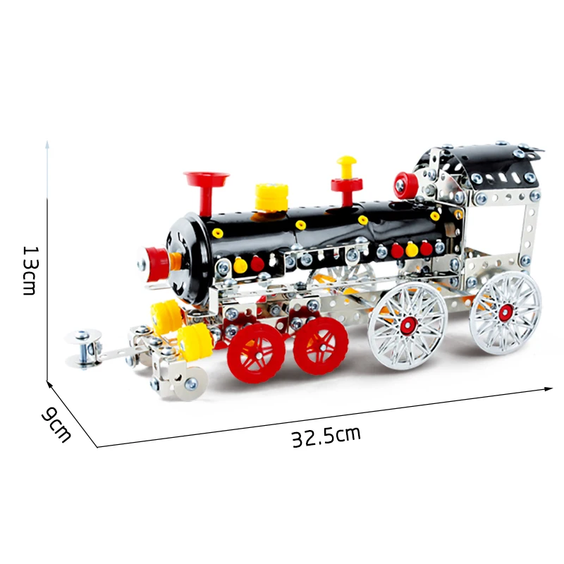 Паровозик Строительный набор 3D модель из нержавеющей стали DIY подарок
