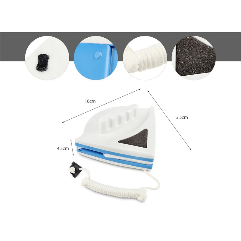 Бытовая двухсторонняя Магнитная щетка 15-24 мм для протирания стекла мытья окон