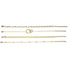 Браслеты-цепочки Многослойные из нержавеющей стали для женщин, Изящные Ювелирные украшения в винтажном стиле с квадратной цепочкой в форме колец стрел, браслет для пары