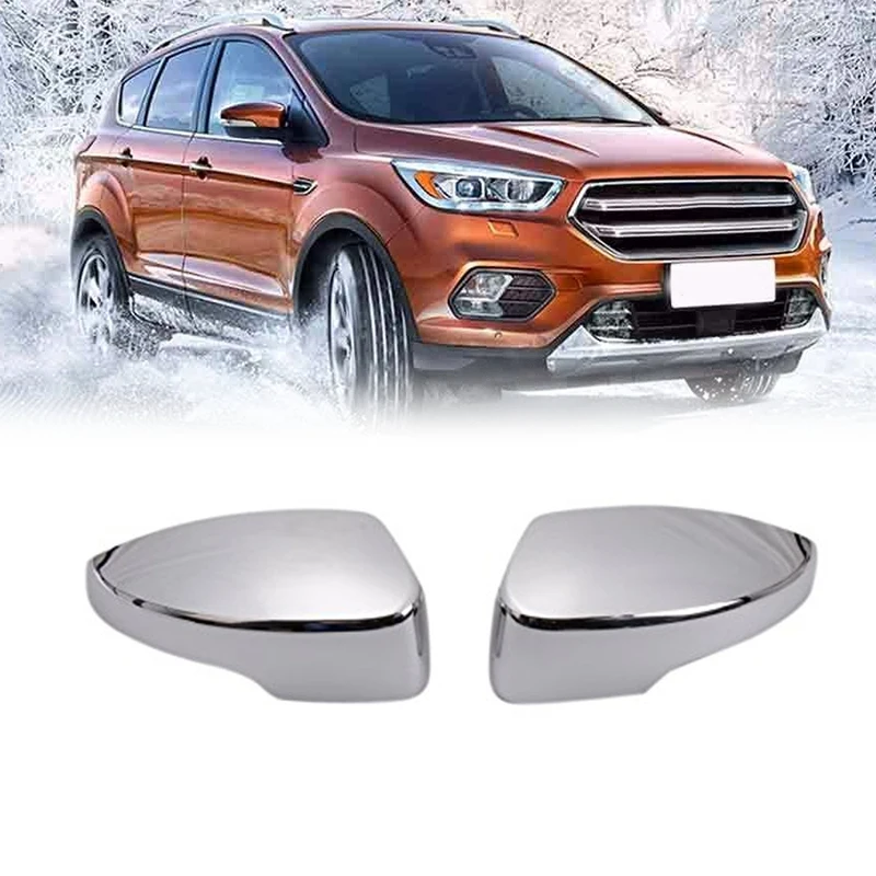 Боковое зеркало Чехлы заднего вида внешняя крышка для Ford Escape Kuga 2013 2019 хром 2