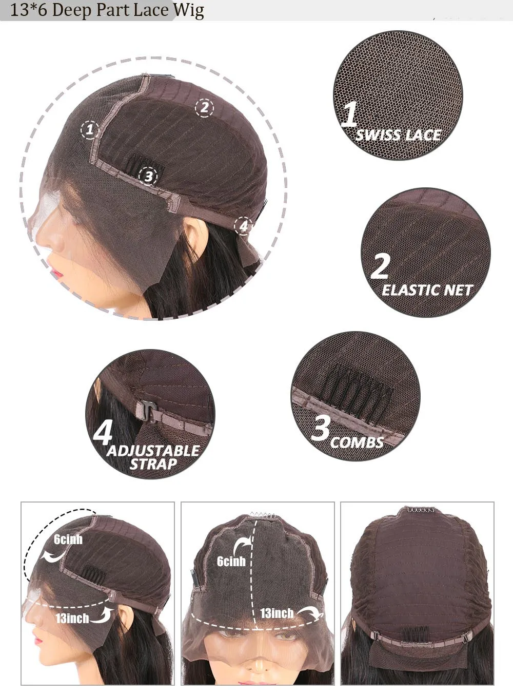 

Black Ombre Pink Short Bob Pre-Plucked Silky Straight 13x4 Human Hair Wig For Women 5x5 PU Silk Top With Babyhair Can Dye Permed