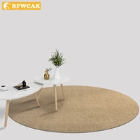 modern simple round sisal carpet living room bedroom study coffee table decoration straw linen nordic ins oval jute wheel