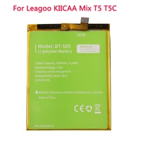 high quality original bt 565 bt 566 3000mah battery for leagoo kiicaa mix t5 t5c bt565 bt566 mobile smart phone parts batterie