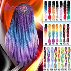AOOSOO 100 г 24 дюйма длинные косы длинные Омбре гигантские синтетические плетеные волосы ромаДва цветатри цвета для наращивания волос Африка