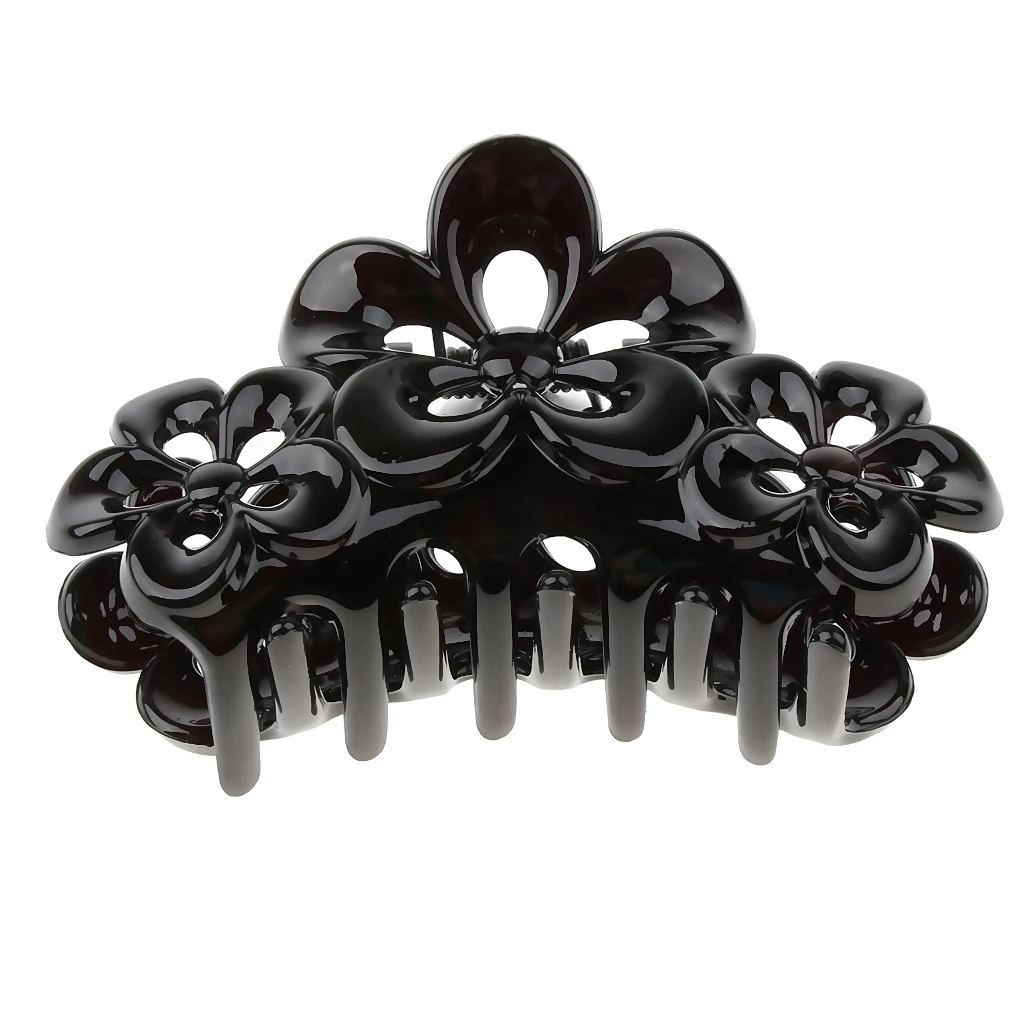 

Hollow Flowers Hair Patterns Womens Large Hair Claw Clasp Grips Clips Hair Styling Clips