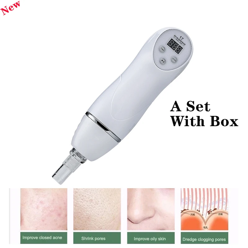 Skin Microdermabrasion Machine Home Use Vacuum Massage Peeling Acne Treatment Blackhead Remover Removal Nursing | Красота и здоровье