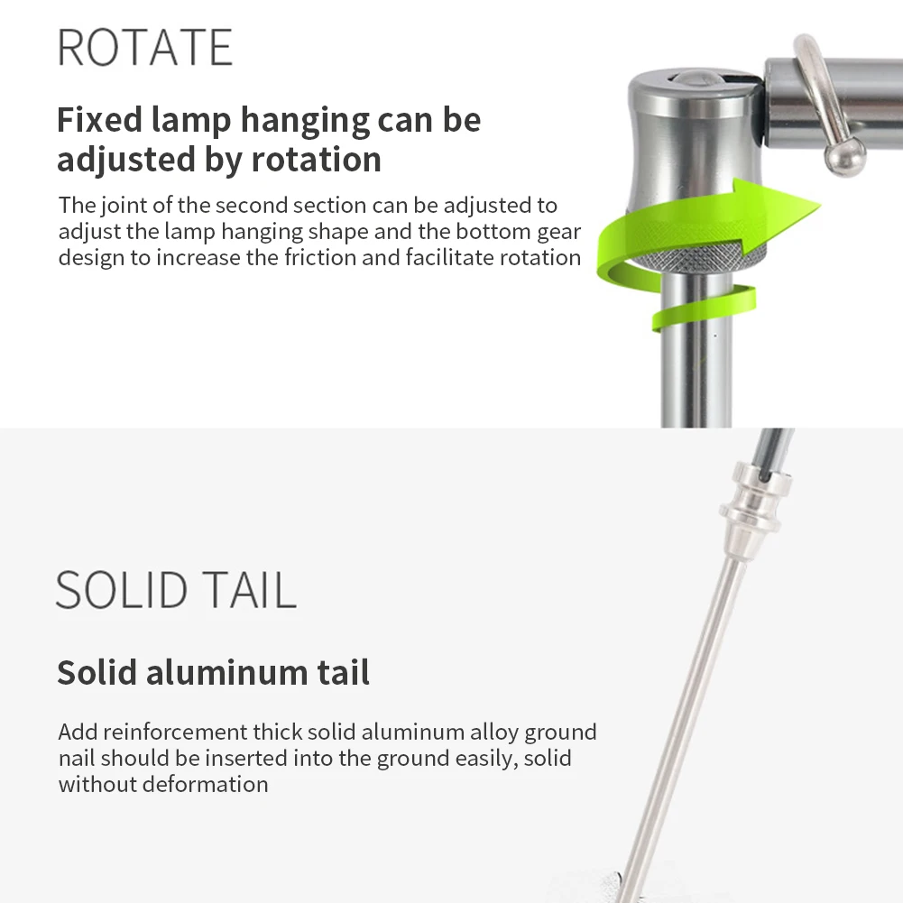 

Light Holder Ultralight Folding Lamp Pole Fishing Selfie Stick Outdoor Activities Adjustable Angle Trekking Aluminum Alloy