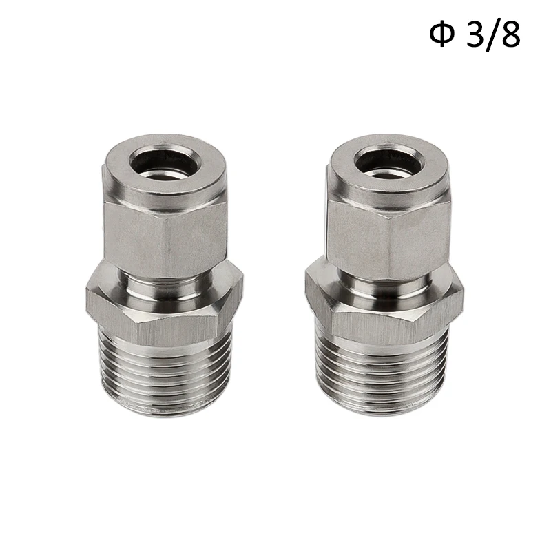 1 2 шт Трубная пробка, SS 304 прямой переходник фитинги, 1/2 ''трубные фитинги, 3/8'' трубные разъемы для погружного охладителя - Цвет: 1