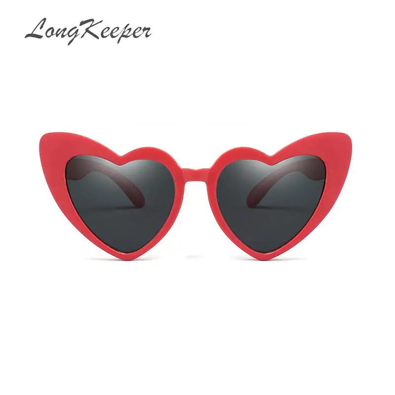 Детские поляризованные солнцезащитные очки с милым сердцем детские ремешком для