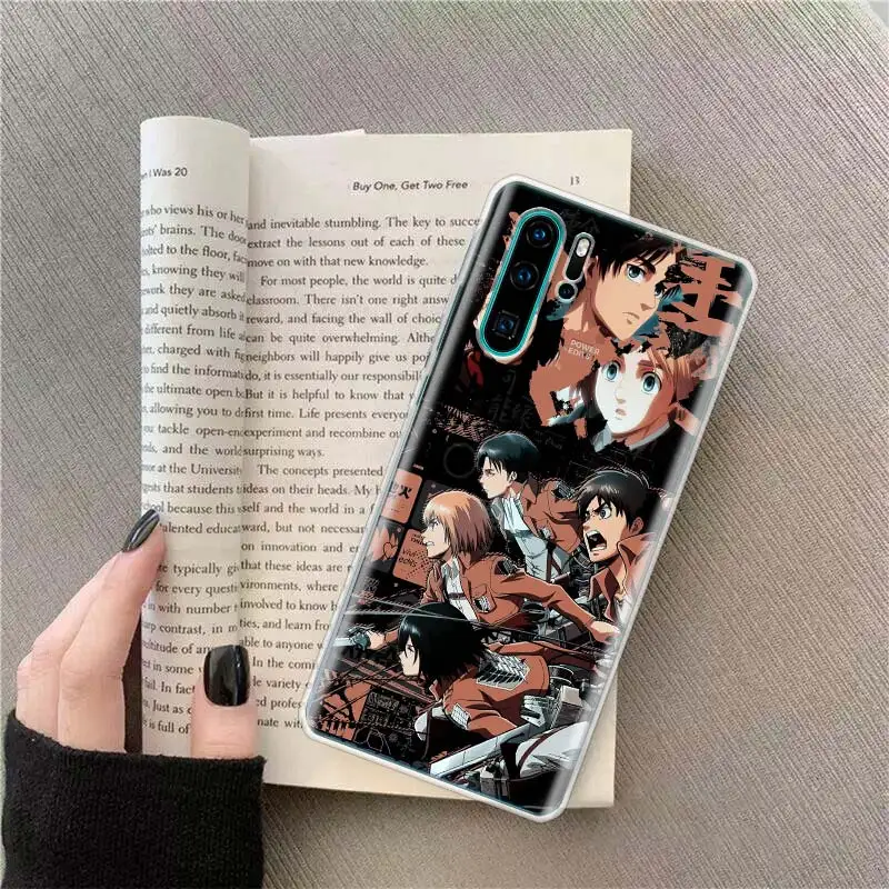 

Anime Attack on Titan Phone Cover For Huawei Mate 30 20 10 P10 P20 P30 P40 Pro Plus Lite P Smart Z Nova Case