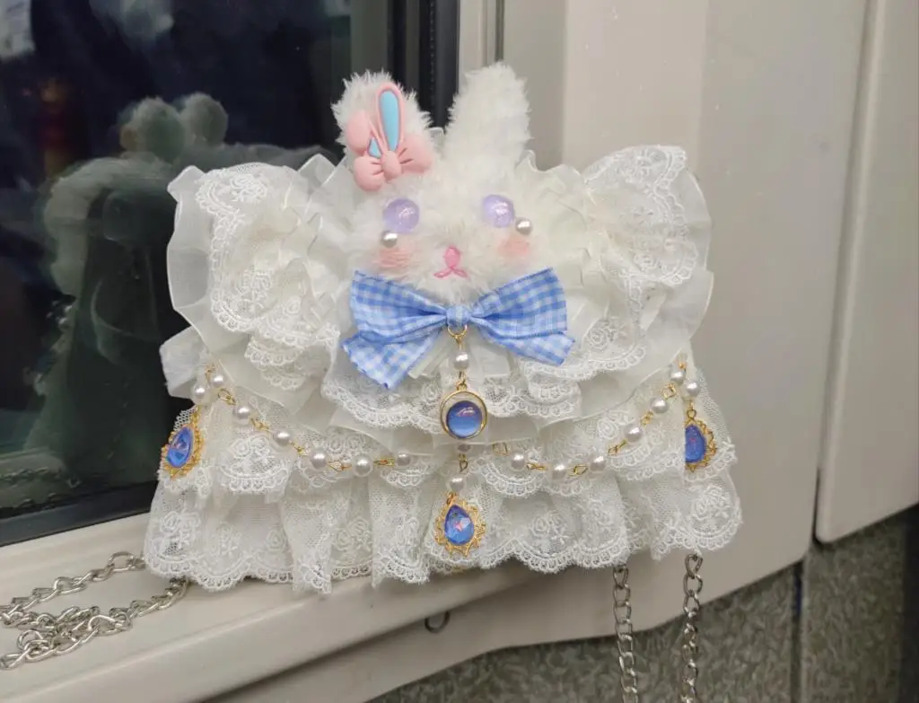 

Lolita Original Handmade Bear Bag Lolita Handmade Bear Doll Doll Birthday Gift Plush Ladies' Bag