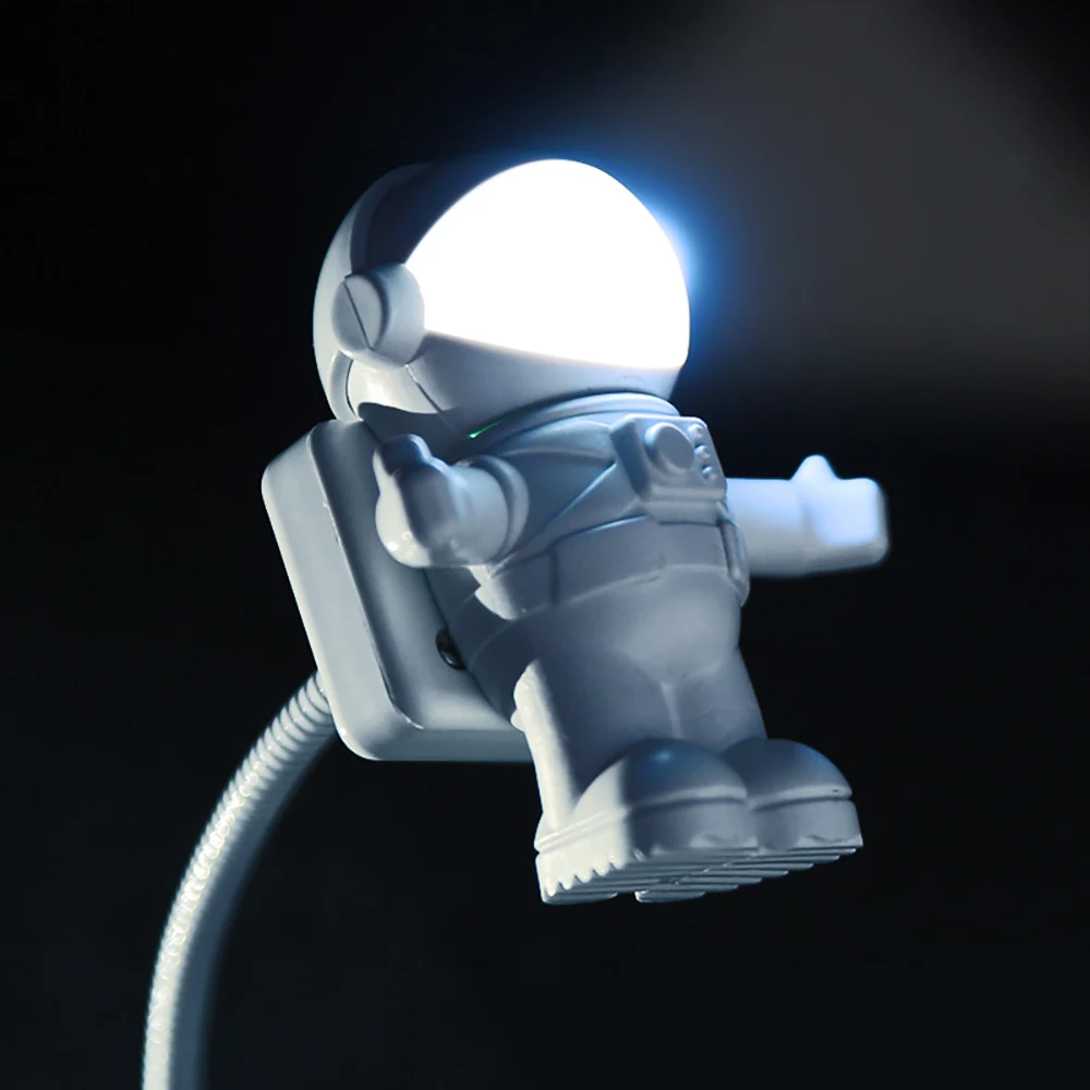 

Новый стиль крутой новый космонавт в форме космонавта USB светодиодный регулируемый ночник для компьютера настольная лампа чисто белая
