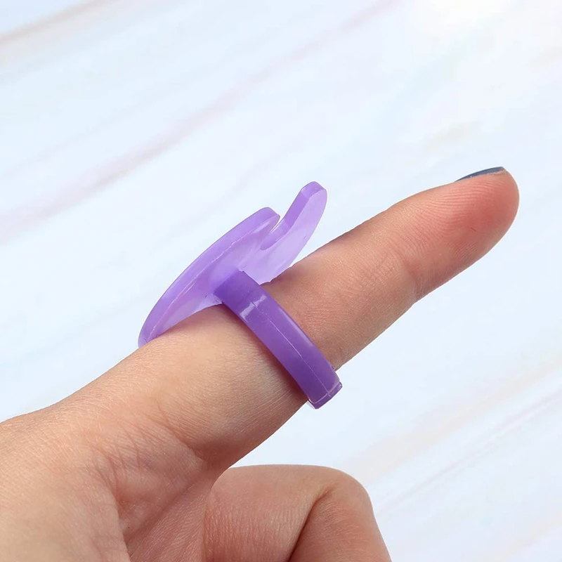 Пластиковый мини-лоток для рисования с кольцом на палец цветной смешивающий