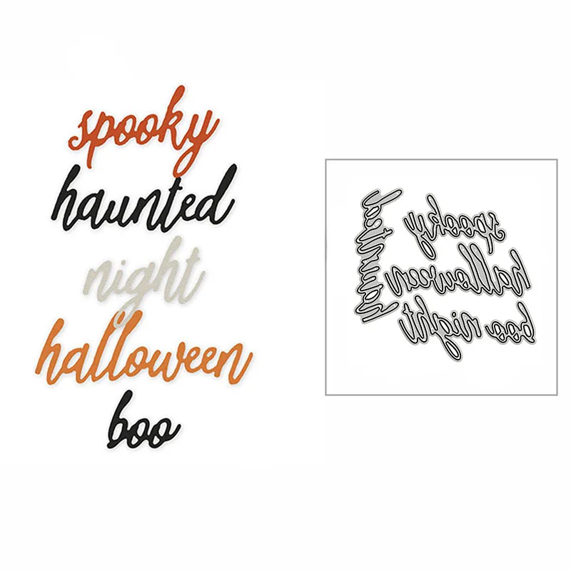 

New Halloween Spooky Haunted Night 2020 Metal Cutting Dies for DIY Scrapbooking and Card Making Decor Embossing Craft No Stamps
