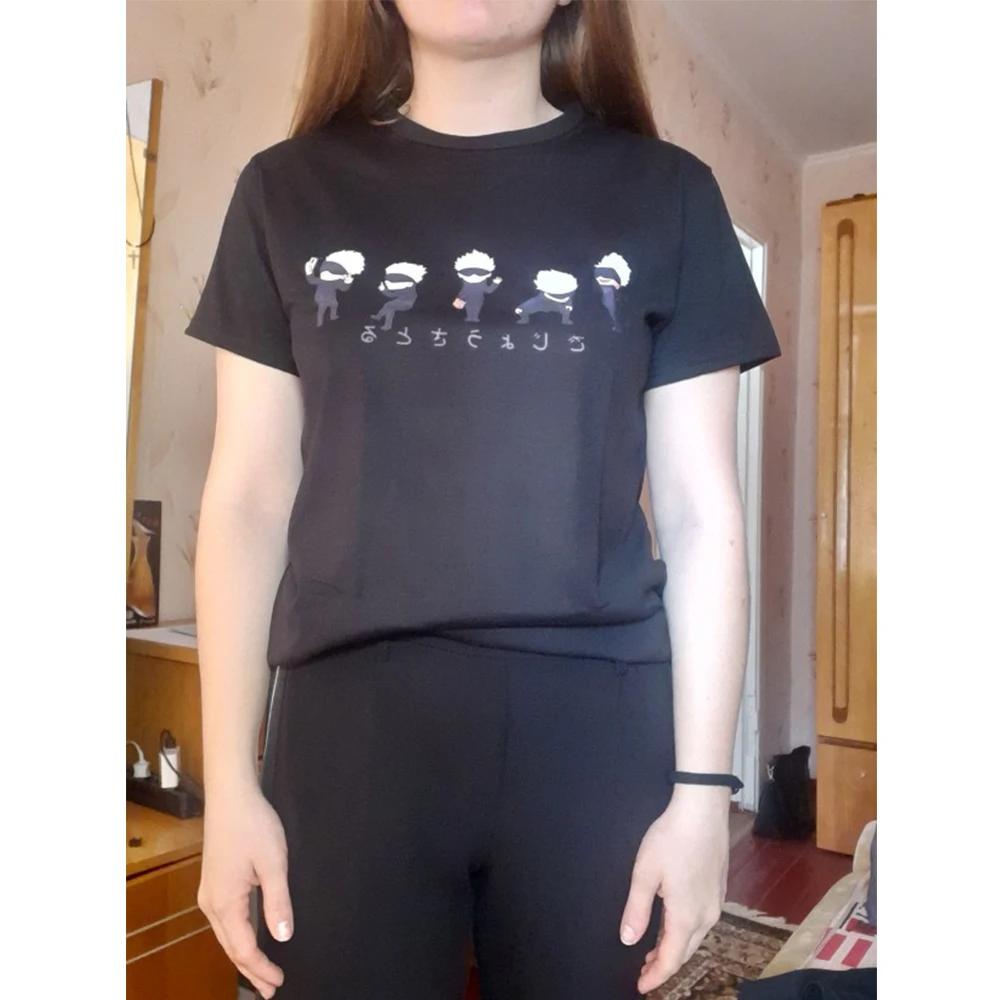 Lil Gojo Anime Satoru горячая распродажа футболка женская мода свободные с коротким