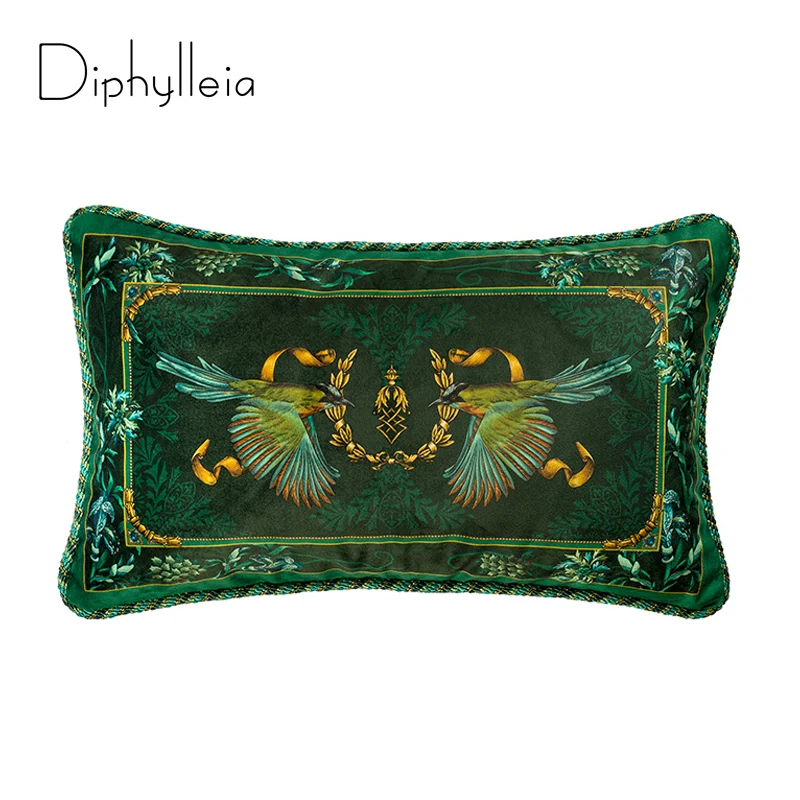 

Diphylleia 2021 New Arrival Renaissance vintage stylish top luxury velour rectangle Cushion cover Bedding pillow case 50x30cm