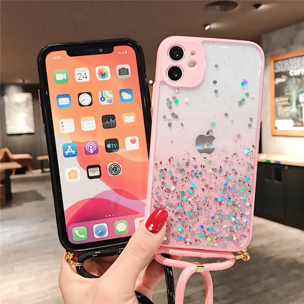 Градиентный блестящий чехол-бампер со звездой для iPhone 11 Pro Max XR XS 6S 8 7 plus