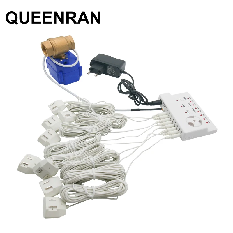 

Smart Home Water Leakage Detector Alarm System WLD-806 with 1/2" DN15 Motorized Valve Water Leaking Flood Sensor