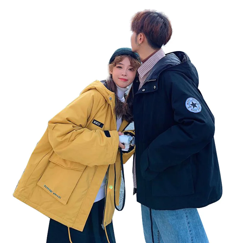 Liketkit мужские зимние парки 2019 плотные куртки с капюшоном карманами для пар