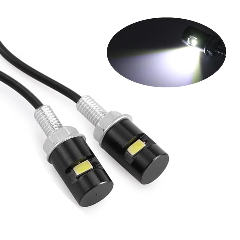2 шт. светодиодный Подсветка регистрационного номера для мотоцикла проводной