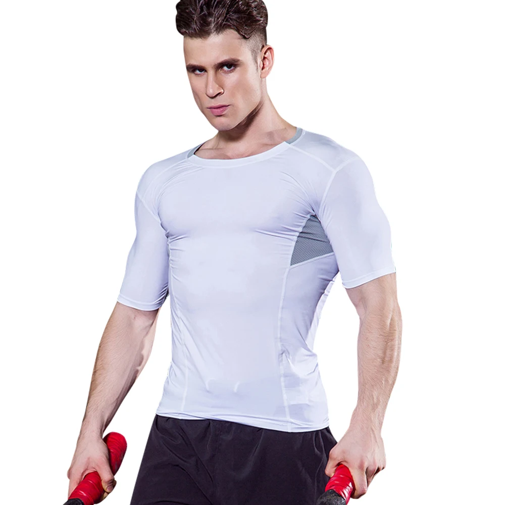 Сжатие беговые колготки Фитнес Для мужчин спортивная рубашка тренировка футбола