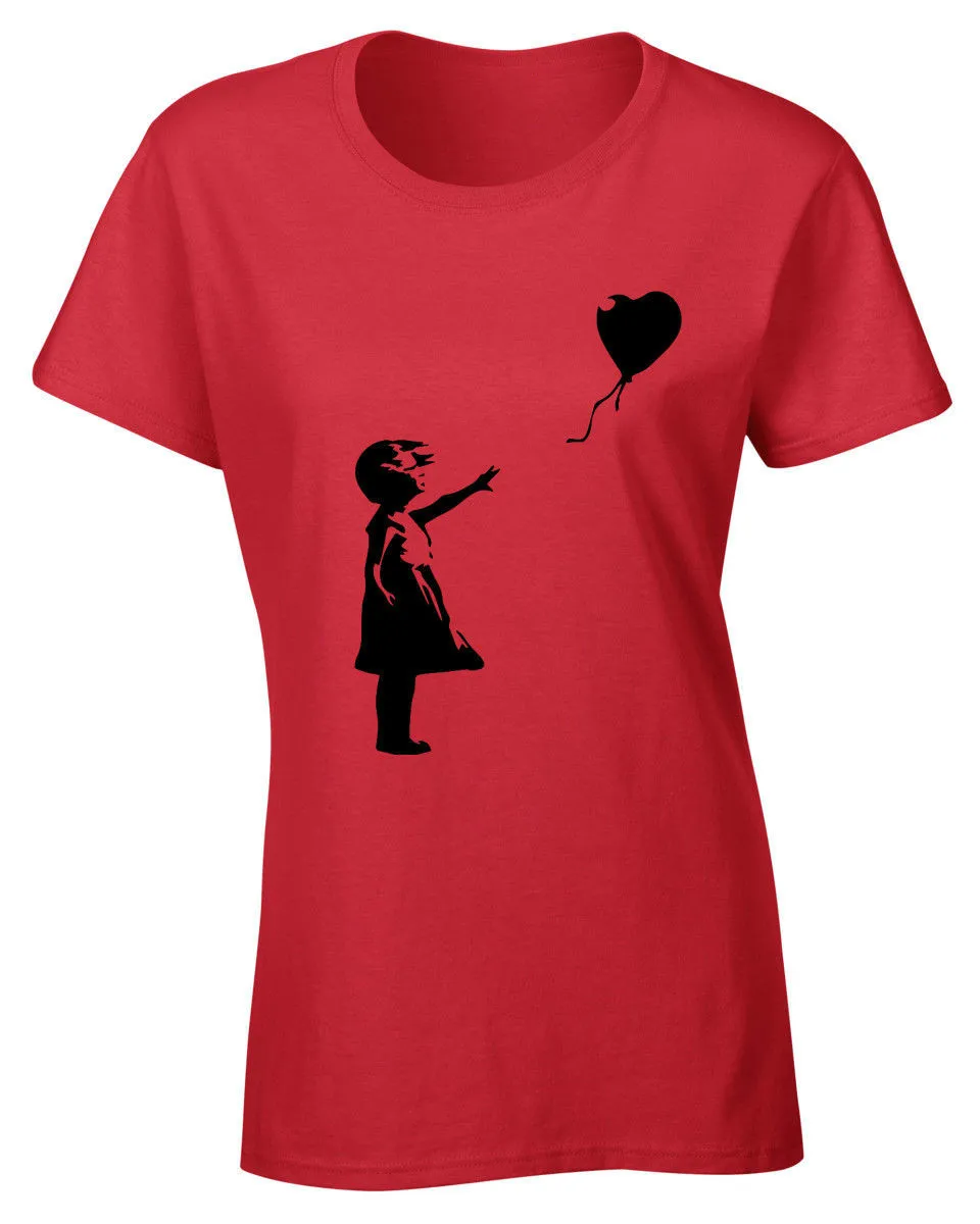 Женская футболка с воздушным шаром BANKSY GIRL хипстерская женская рисунком граффити