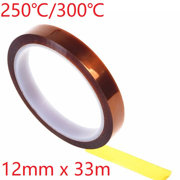 

12mm x 33m Polyimide Adhesive Tape BGA PCB 3D Printing Board Protection High Temperature Heat Resistant Electronic Insulation