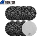 Шлифовальные диски SHDIATOOL, 8 шт., утолщенные Алмазные полировальные диски из смолы для бетона, 100 мм4 дюйма, зернистость #30, для Бетонного Пола, возобновления