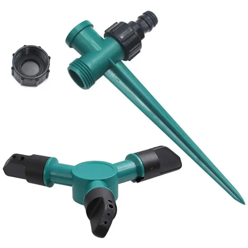 

2pcs Garden Sprinkler Automatic 360 Degrees Rotating Ground Plug Plastic Sprinkler System for Grass Irrigation Lawn Nursery