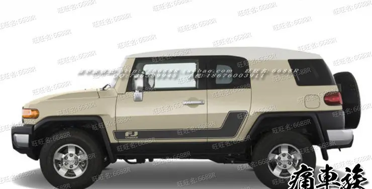 Цвет: желтый Для Toyota Land Cruiser FJ наклейки на автомобиль внешний вид украшения FJ Land Cruiser персональные динамические наклейки на тело с цветами - Название цвета: Цвет: желтый