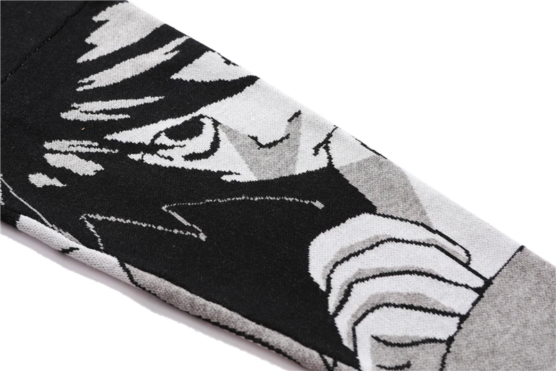 Уличная одежда в стиле хип-хоп для мужчин и женщин винтажный трикотажный свитер