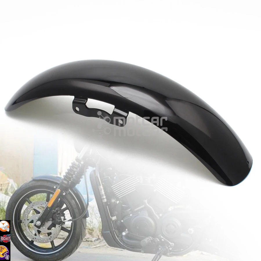 

Gloss Black ABS Motorcycle Front Fender Mud Flaps Splash Guard Protector 19." Black Fits For Harley Street XG750 XG500 2015-18