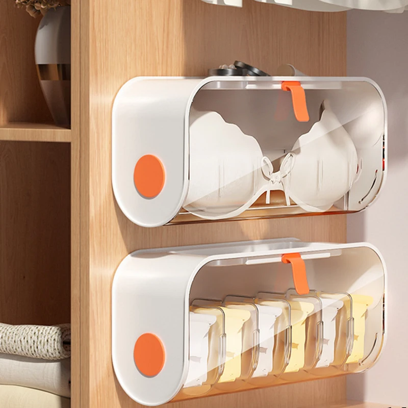 

Wall Mounted Classified Organizer with Removable Compartment Piece Adhesive Small Items Holder Case for Women Girls LC