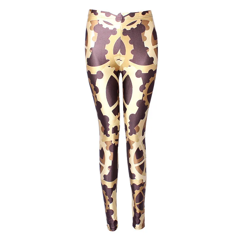 Женские блестящие леггинсы DOUBCHOW с высокой талией 3D принтом Галактики 2017 штаны