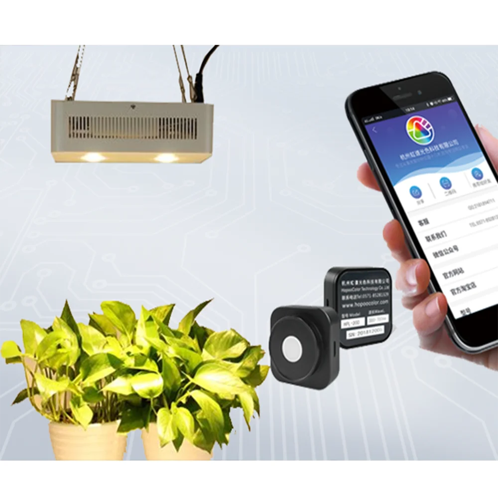 PAR PPFD светодиодный светильник метр мкмоль/m2/s HPL200P bluetooth подключение для
