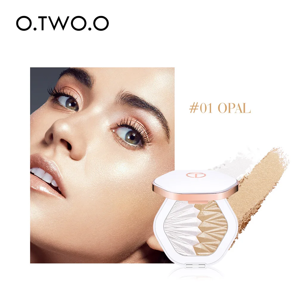 Opal O.TWO.O 2 в 1 хайлайтер палитра осветитель лица мерцающий контурный корпус хайлайтер светящийся макияж жемчуг белый розовый фиолетовый - Цвет: Opal