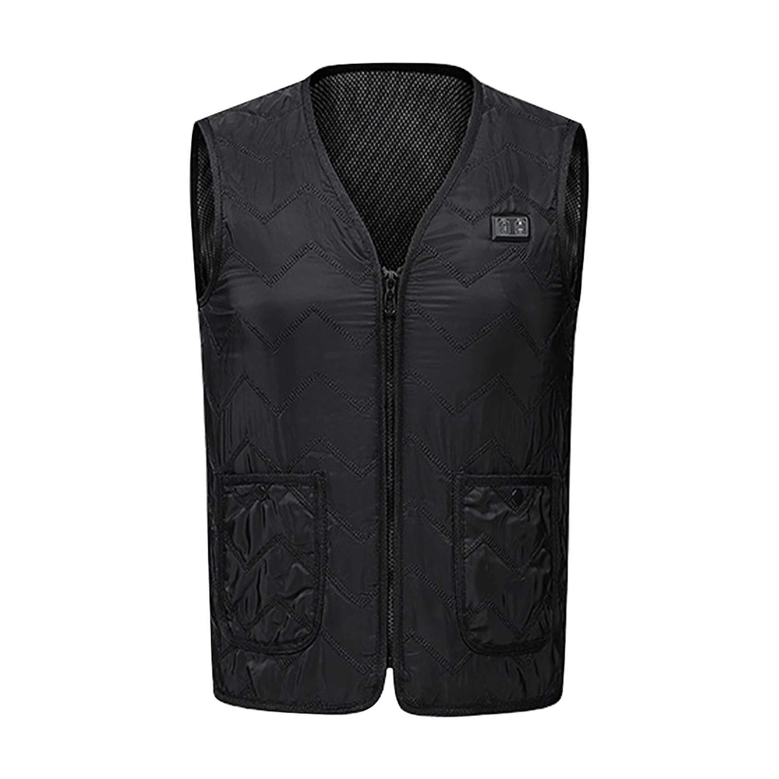 

Men Women Windproof Heated Vest Keep Warm Safe Elastic Hunting Outdoor Hiking Black Washable UBS Charge Skiing Infrared Winter