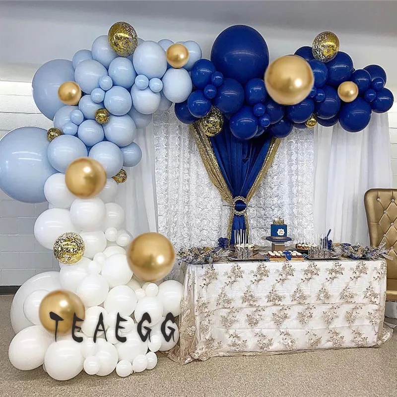 balloon Garland 172 шт Макарон синие воздушные шары-гирлянды конфетти золотые шары для свадьбы, дня рождения, вечеринки, украшения, принадлежности для детского душа - Цвет: balloon Garland