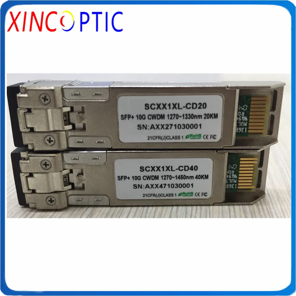 10G 20Km 1270-1330nm SFP + CWDM оптический приемопередатчик 1270nm 1290nm 1310nm 1330nm LC дуплекс 20 дБ DFB PIN