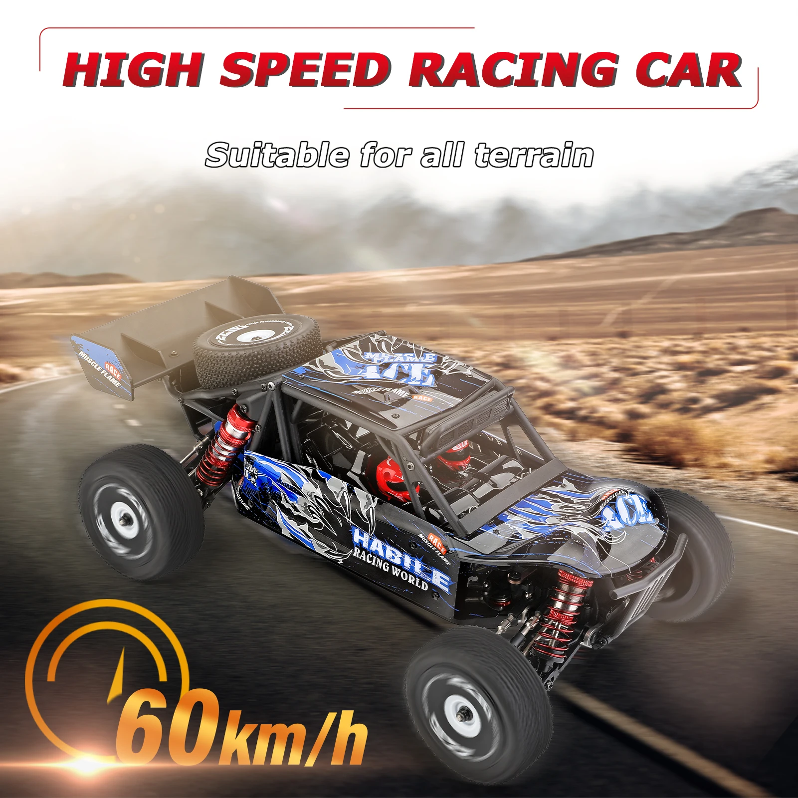 

Wltoys 124018 1/12 2.4GHz High Speed RC Racing Car Off-Road Drift Car 60km/h RTR 4WD Aluminum Alloy Chassis Zinc Alloy Gear